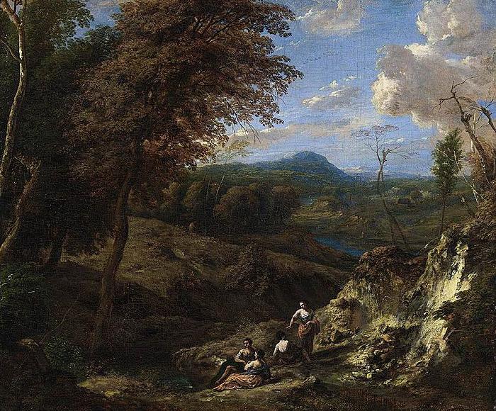 Wooded Hilly Landscape, unknow artist